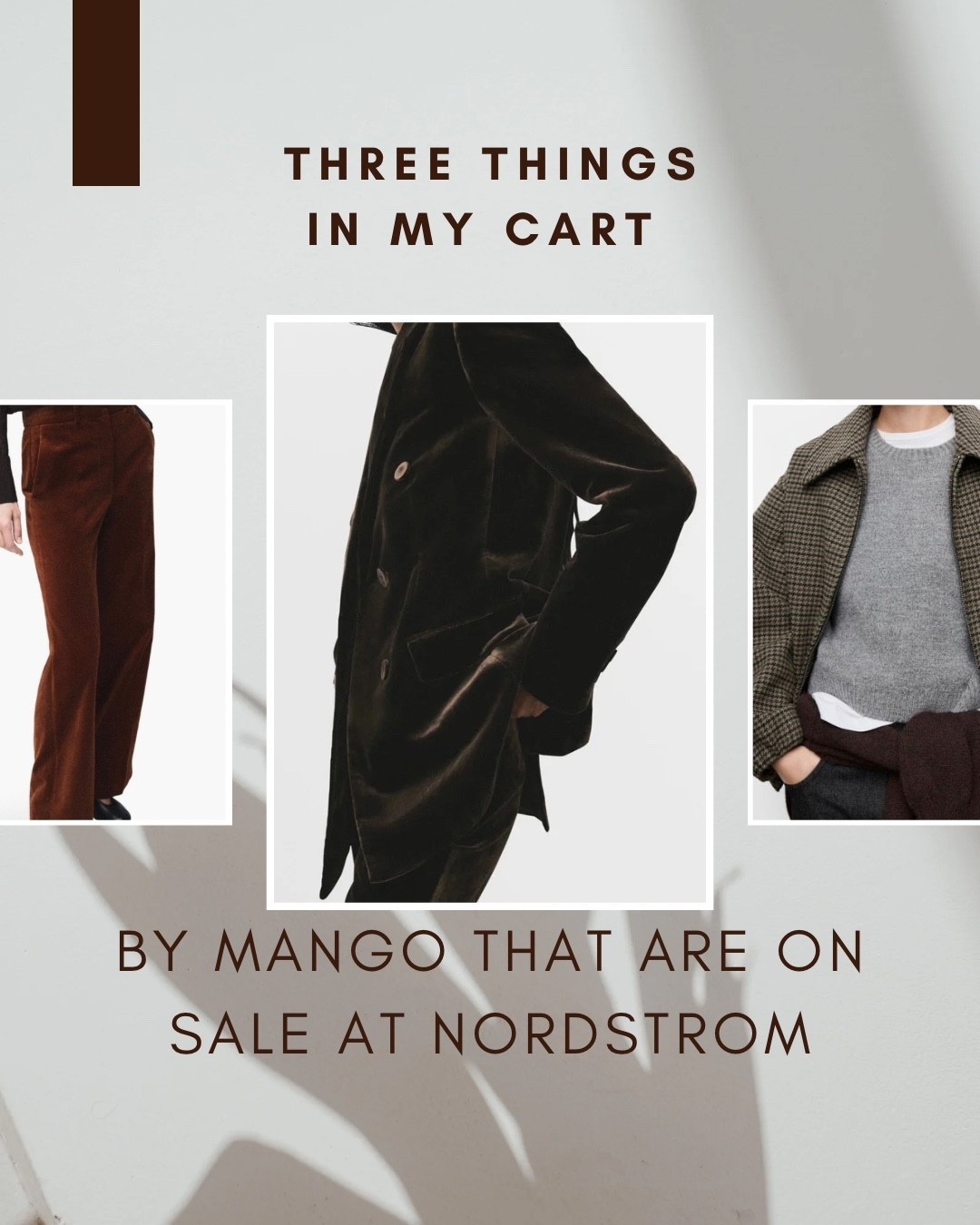 Proof that a good neutral never goes out of style.
Three Mango finds, all on sale at Nordstrom, all pretending they're designer.