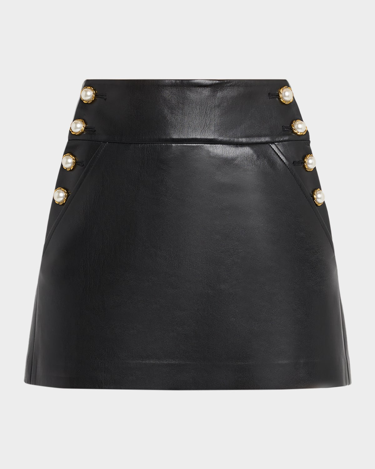 Donald Vegan Leather Mini Skirt | Neiman Marcus