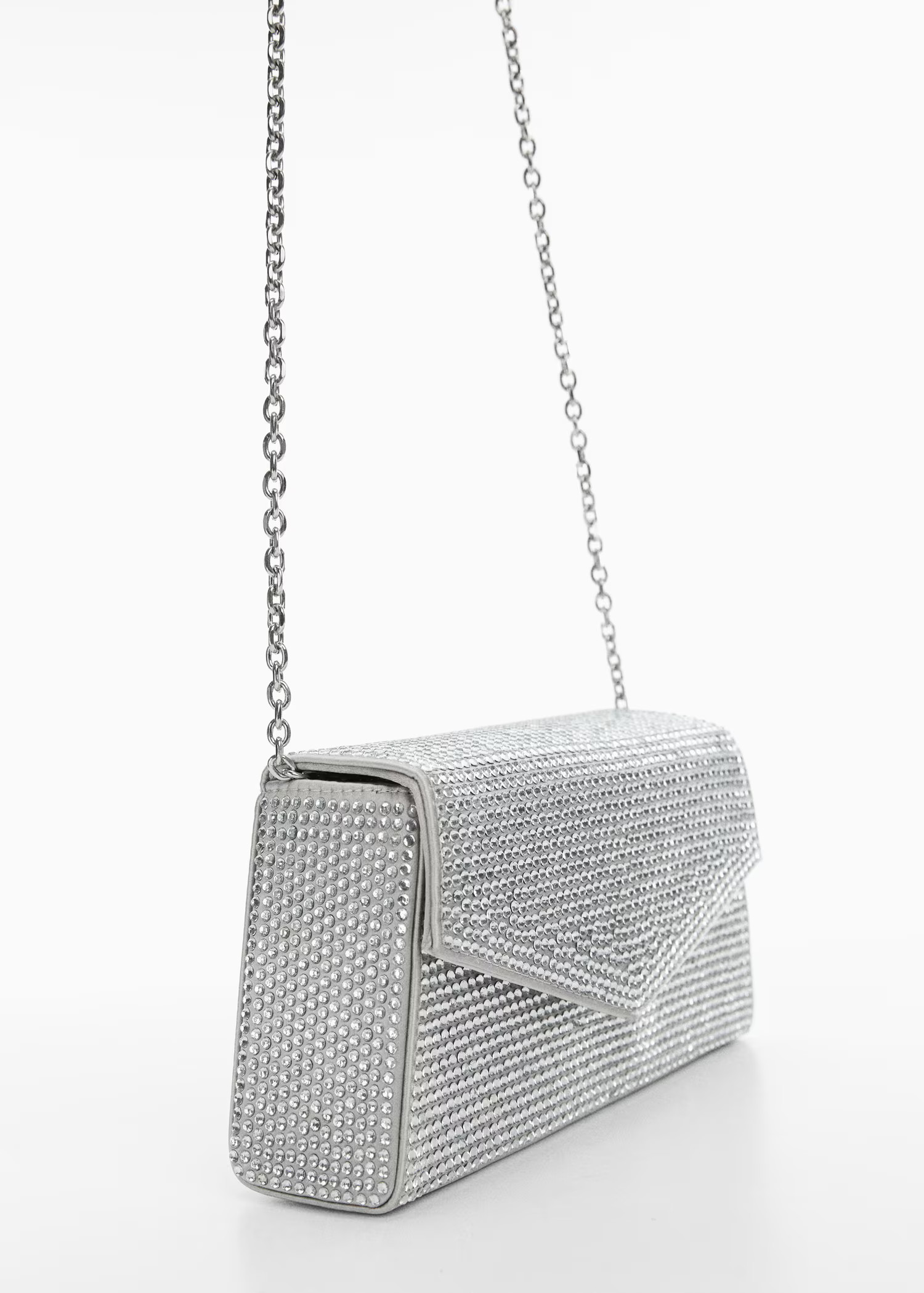 Chain bag with crystals - Women | MANGO USA | Mango (US/MX/AU)