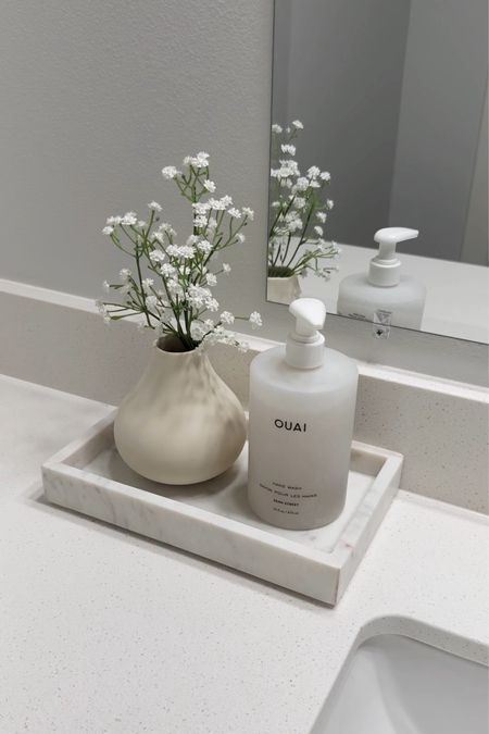 Simple bathroom counter decor idea! Amazon tray, bud vase, and hand soap 🙌🏼

#LTKFindsUnder100 #LTKFindsUnder50 #LTKHome
