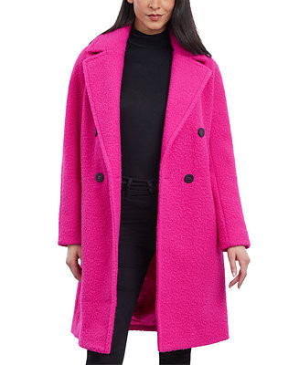 Women's Double-Breasted Bouclé Walker Coat | Macy's