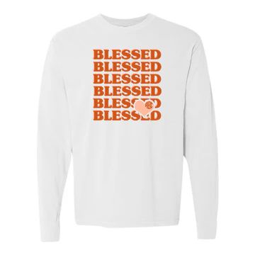 Monogrammed 'Blessed' Long Sleeve T-Shirt | United Monograms