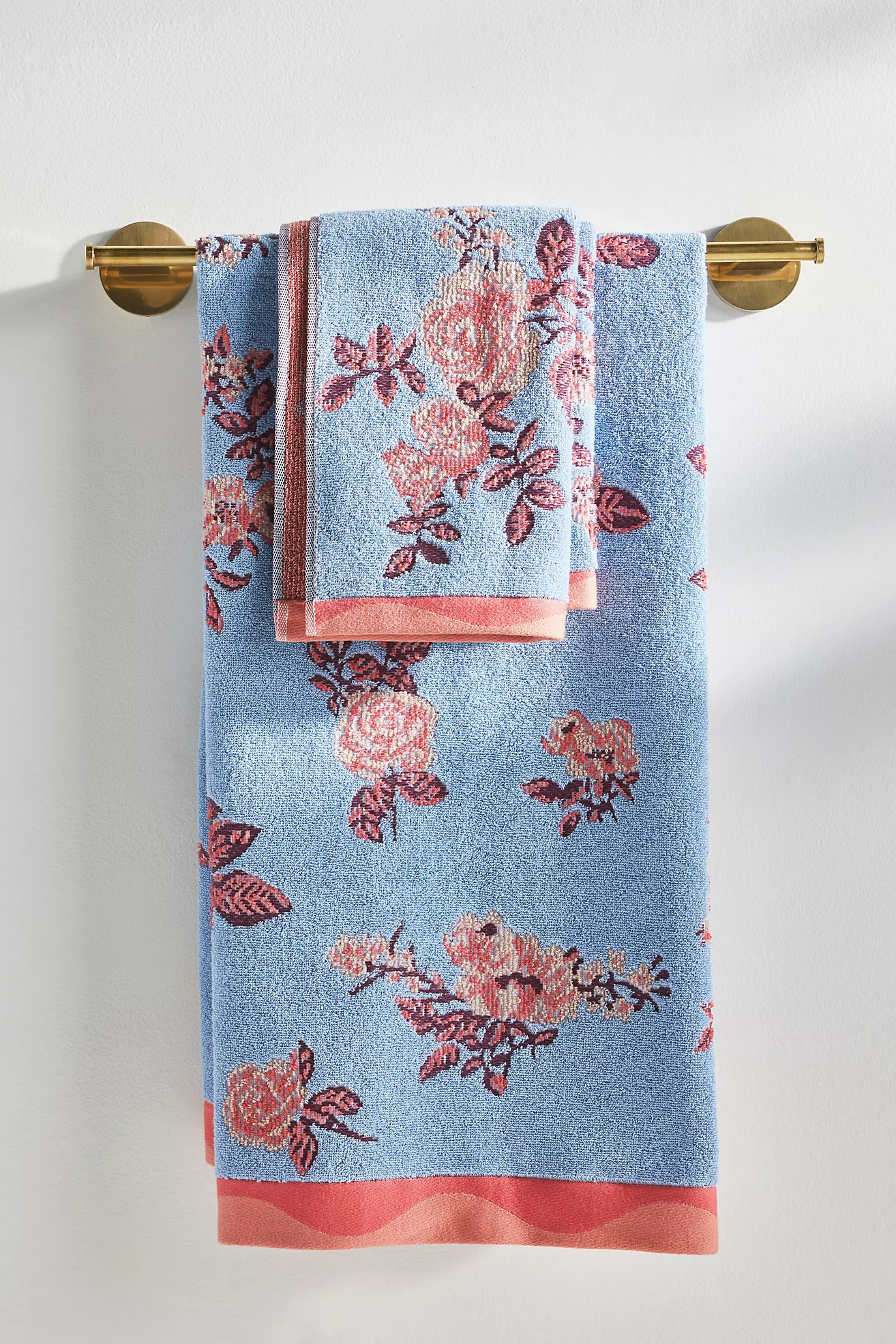 Maeve Cotton Patterned Towel Collection | Anthropologie (US)