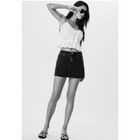 Stradivarius D60 denim mini skirt BLACK DENIM WASHED EFFECT 8 | Stradivarius (UK)