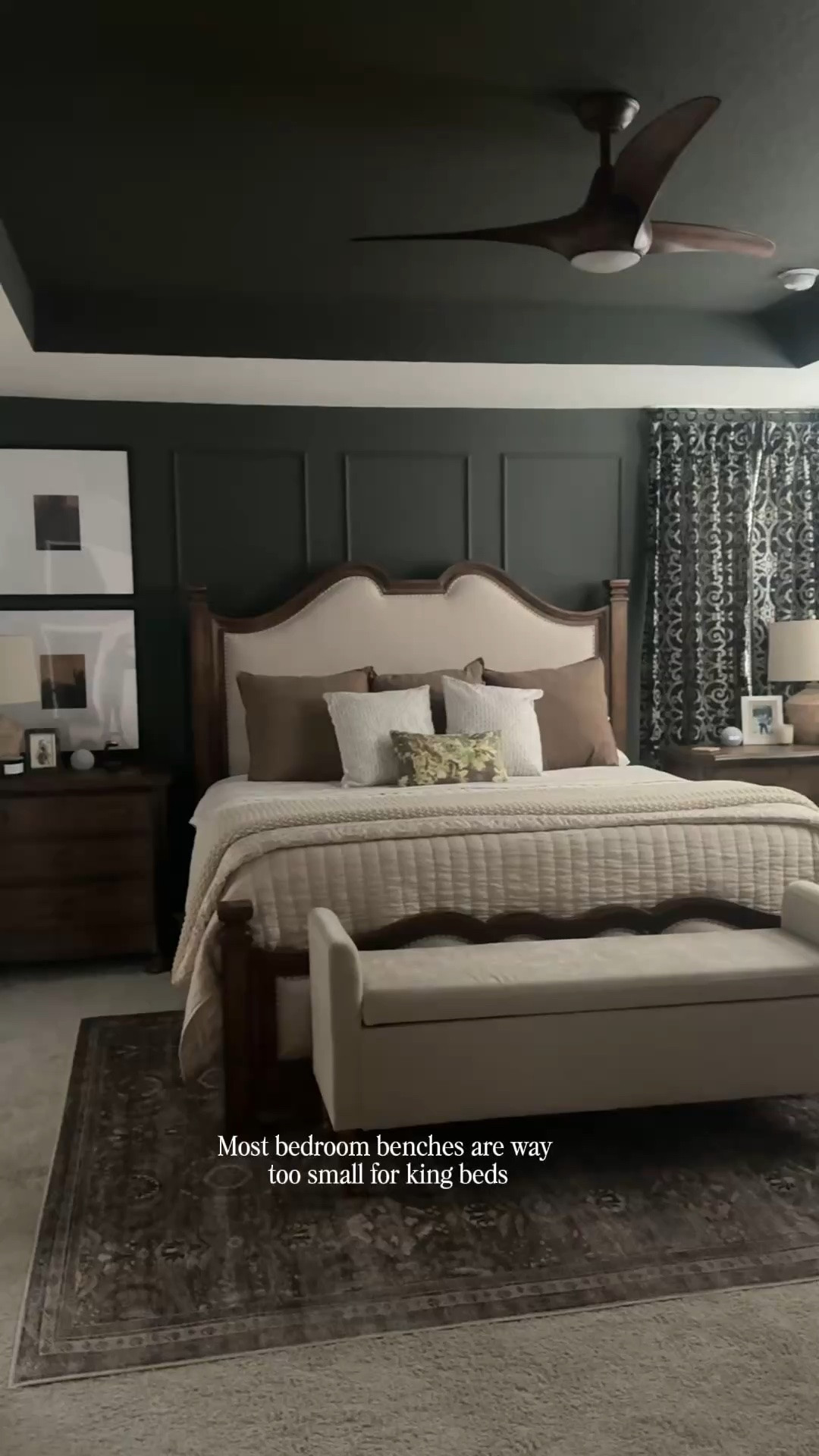 If you have a king bed, finding a bench that actually looks proportional is weirdly hard 😅

Most of the affordable ones look too short once they’re at the foot of the bed.

This one is wide enough AND has storage, but I swapped the original legs for inexpensive ones from Lowe’s to make it look like a $1600 one from Magnolia 😎.

Honestly one of my proudest bedroom upgrades.

Bench + feet are linked🤍

#kingbedroom #bedroomdecor #bedroombench #wayfairfinds #neutralhome #cozybedroom #ltkhome

#LTKHome