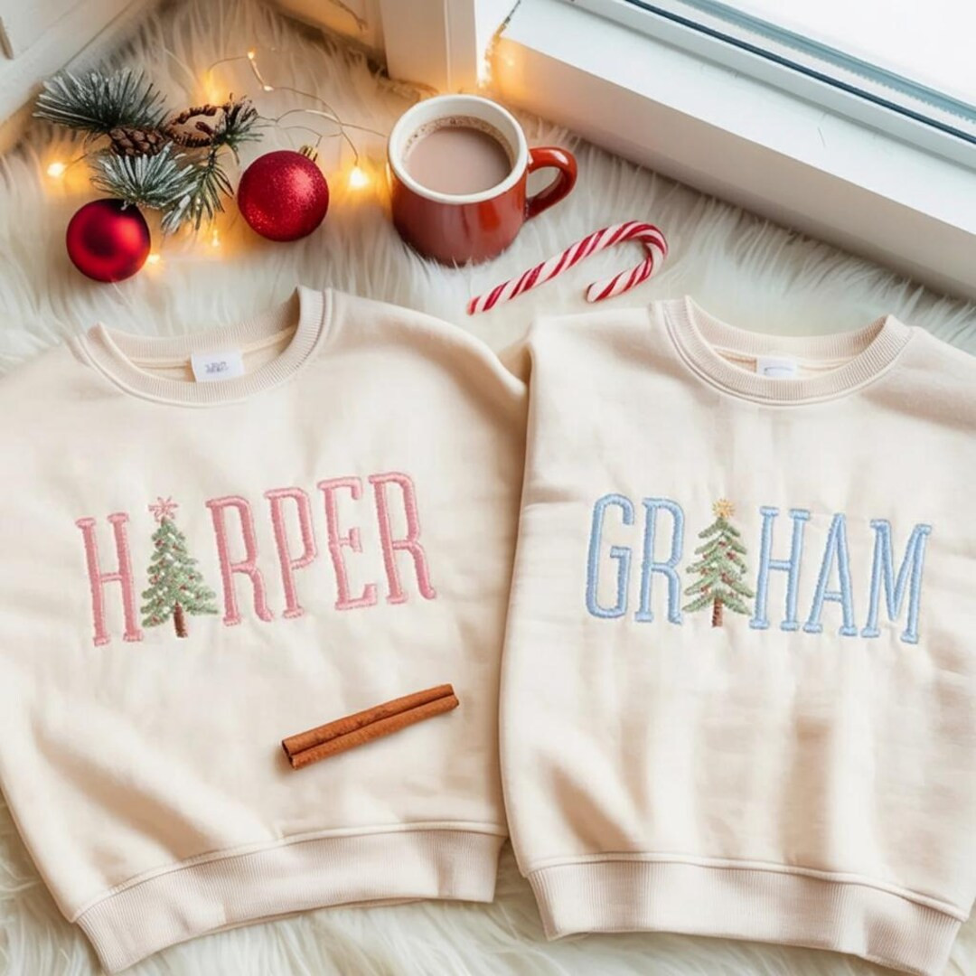 Custom Name Kid Sweatshirt ,Christmas Embroidered Shirt, Toddler Baby Sweatshirt, Christmas Gift,... | Etsy (US)