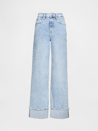 High Rise Stride Cuffed Wide-Leg Jeans | Gap (US)