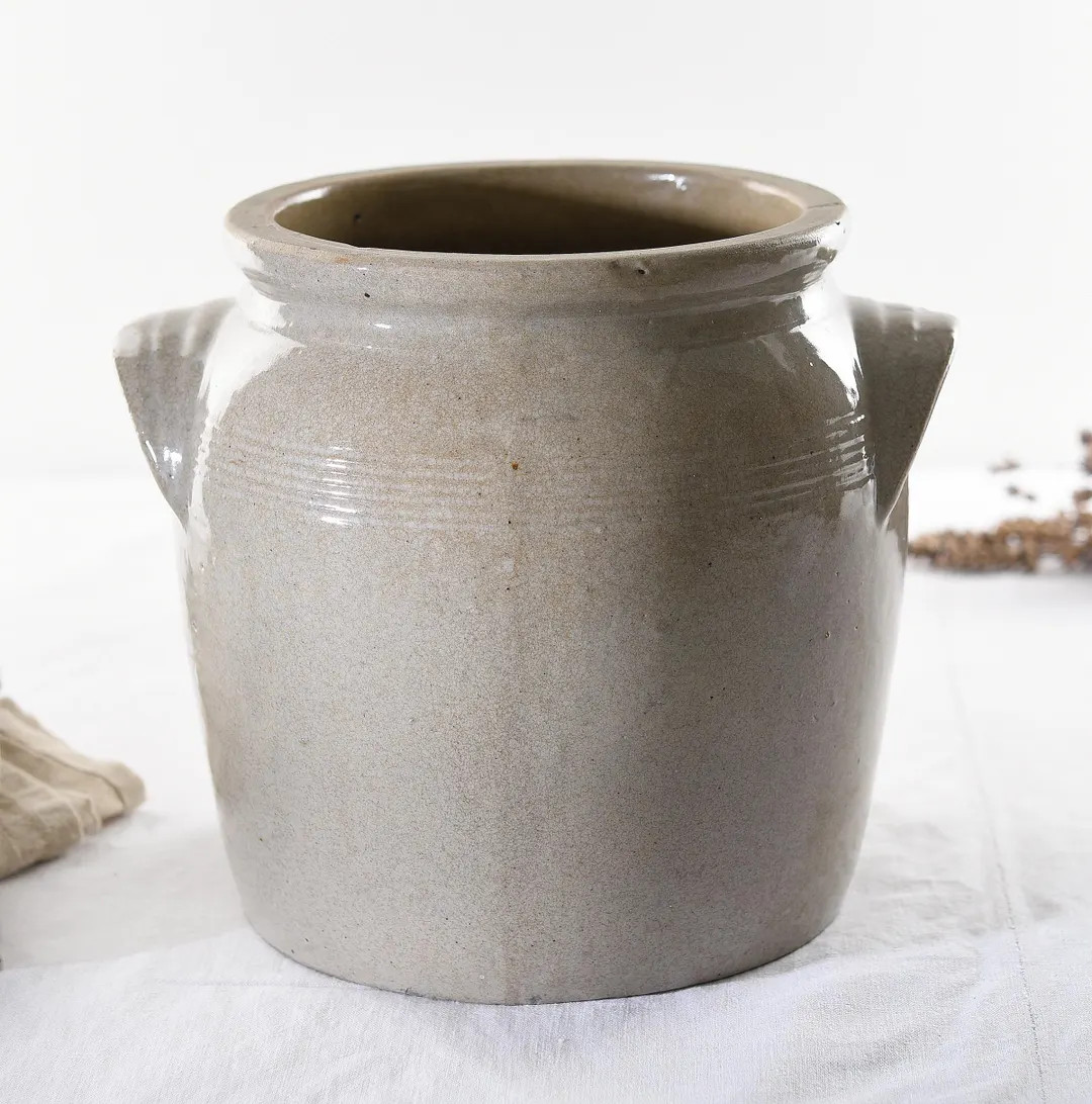 French Antique Confit Pot. Rustic Provencal Glazed Stoneware Confit Pot. Country Kitchen Deco, Ut... | Etsy (US)