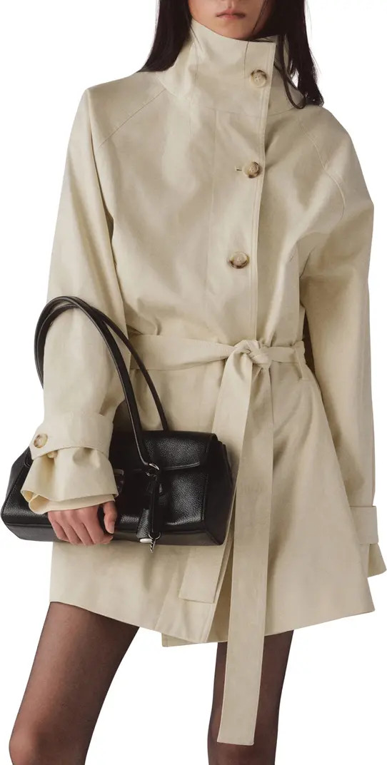 Funnel Neck Belted Trench Coat | Nordstrom