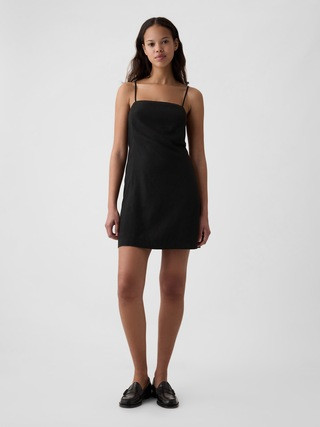 Linen-Blend Mini Dress | Gap (US)