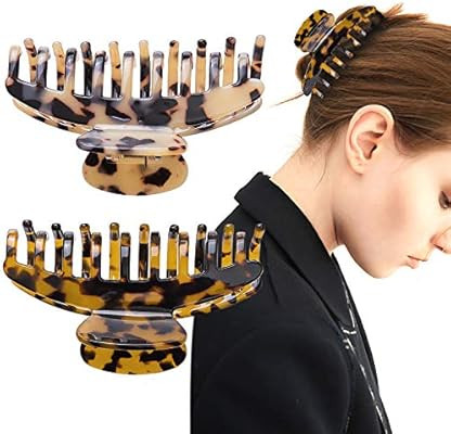2 Large Hair Claw Clips Nonslip Big Hair Claw Clips for Women Hair Clips for Women Girls Strong H... | Amazon (US)