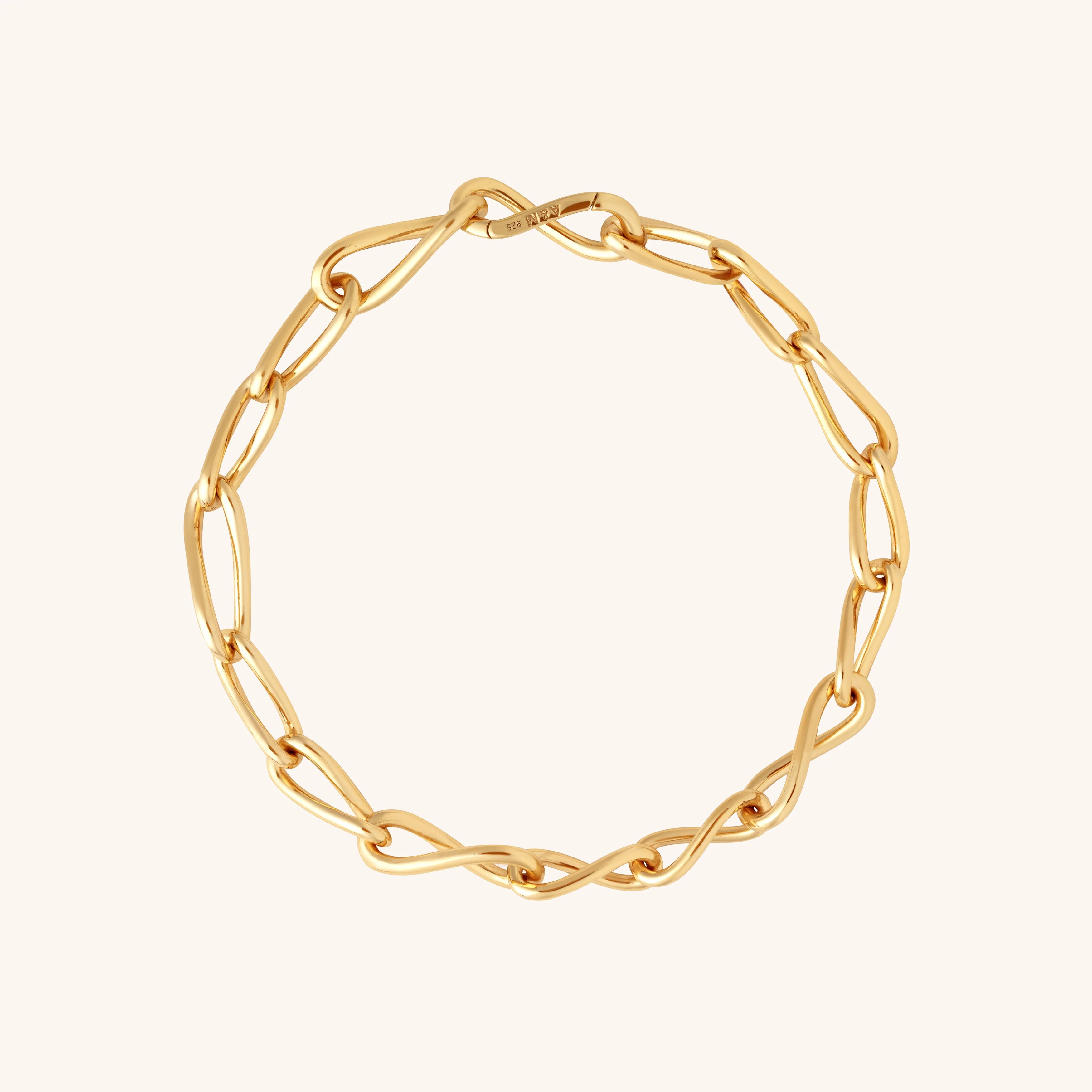 Infinite Chain Bracelet in Gold | Astrid & Miyu UK