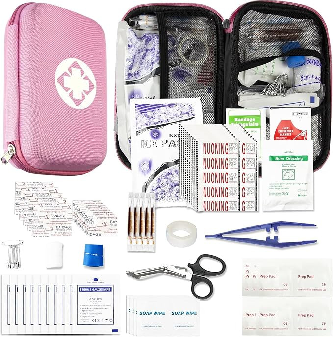 277PCS Compact Emergency First Aid Kit for Car Business Travel Size Backpacking Gear Bag Camping ... | Amazon (US)
