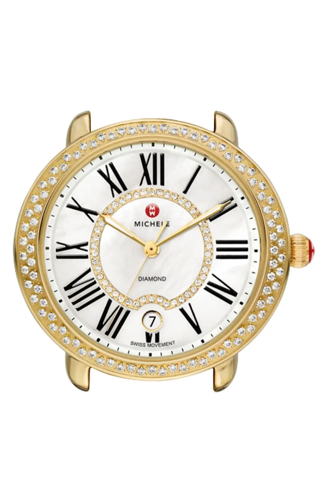 Serein 16 Diamond Gold Plated Watch Case, 34mm x 36mm | Nordstrom