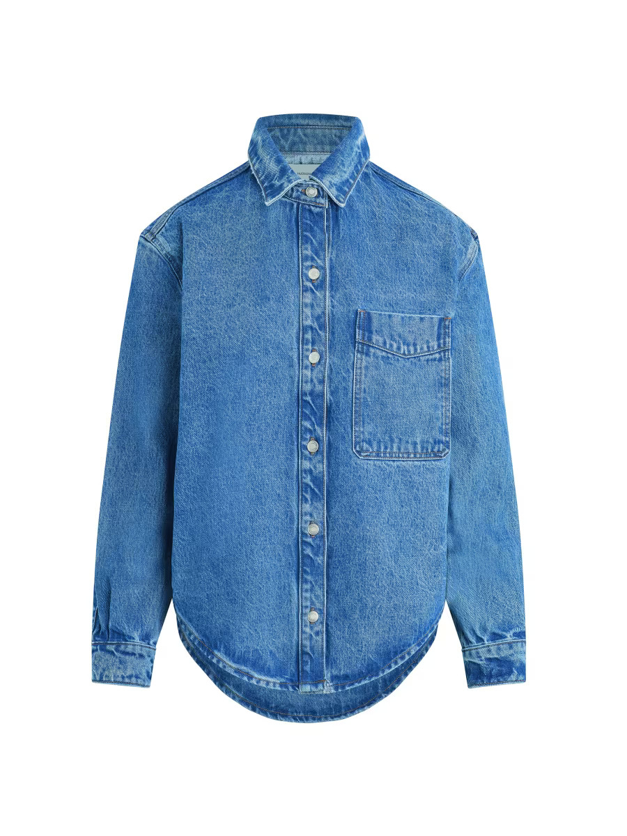 Cotton Denim Button-Front Shirt | Saks Fifth Avenue