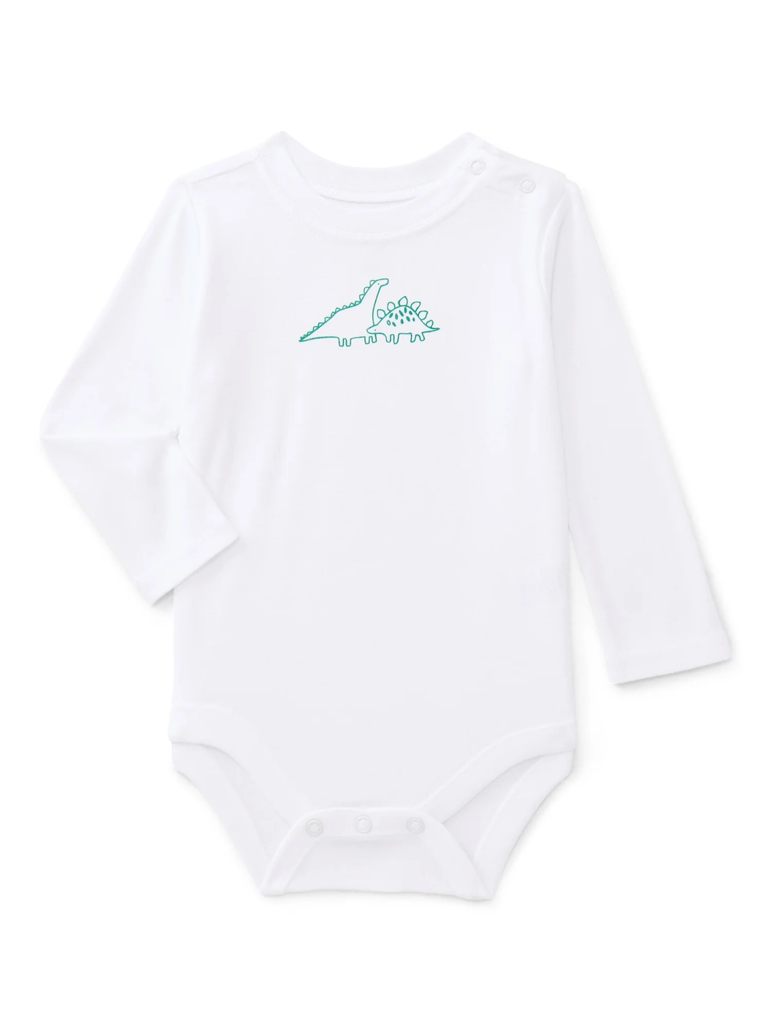 Wonder Nation Baby Boy Long Sleeve Graphic Bodysuit, Sizes 0-24 Months | Walmart (US)