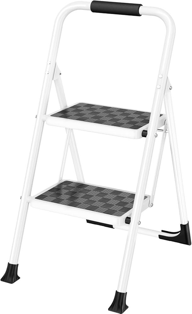 HBTower Step Ladder, 2 Step Stool for Adults,2 Step Ladder Folding Step Stool with Cushioned Hand... | Amazon (US)