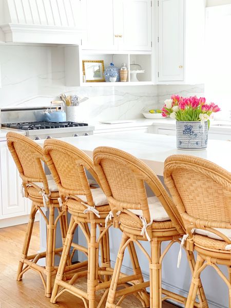 Yay!! Our rattan swivel counter stools are now on sale!! I love the texture and warmth they bring to our white kitchen! Plus this swivel makes it easy to get in and out of!! Just added this $10 Target cushion for a little extra comfiness 🤍

Also linked our runner, kitchen dining chairs & over the sink pendants that are also on sale!

#LTKsalealert #LTKFind #LTKhome