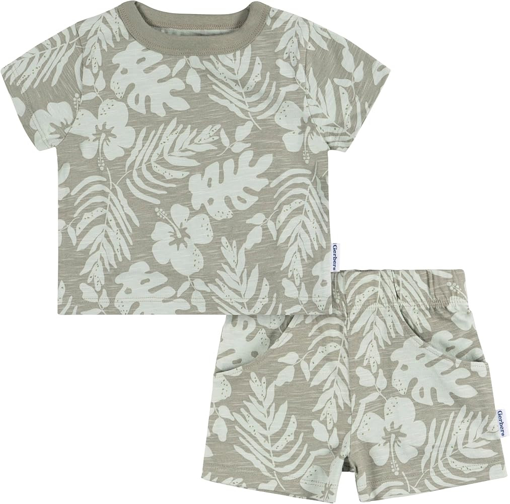 Gerber baby-boys Toddler T-shirt and Shorts Set | Amazon (US)