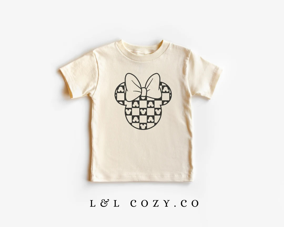 Toddler Graphic Tee - Toddler Disney - Kids Disney Shirt - Minnie Mouse - Minnie Checkered | Etsy (US)