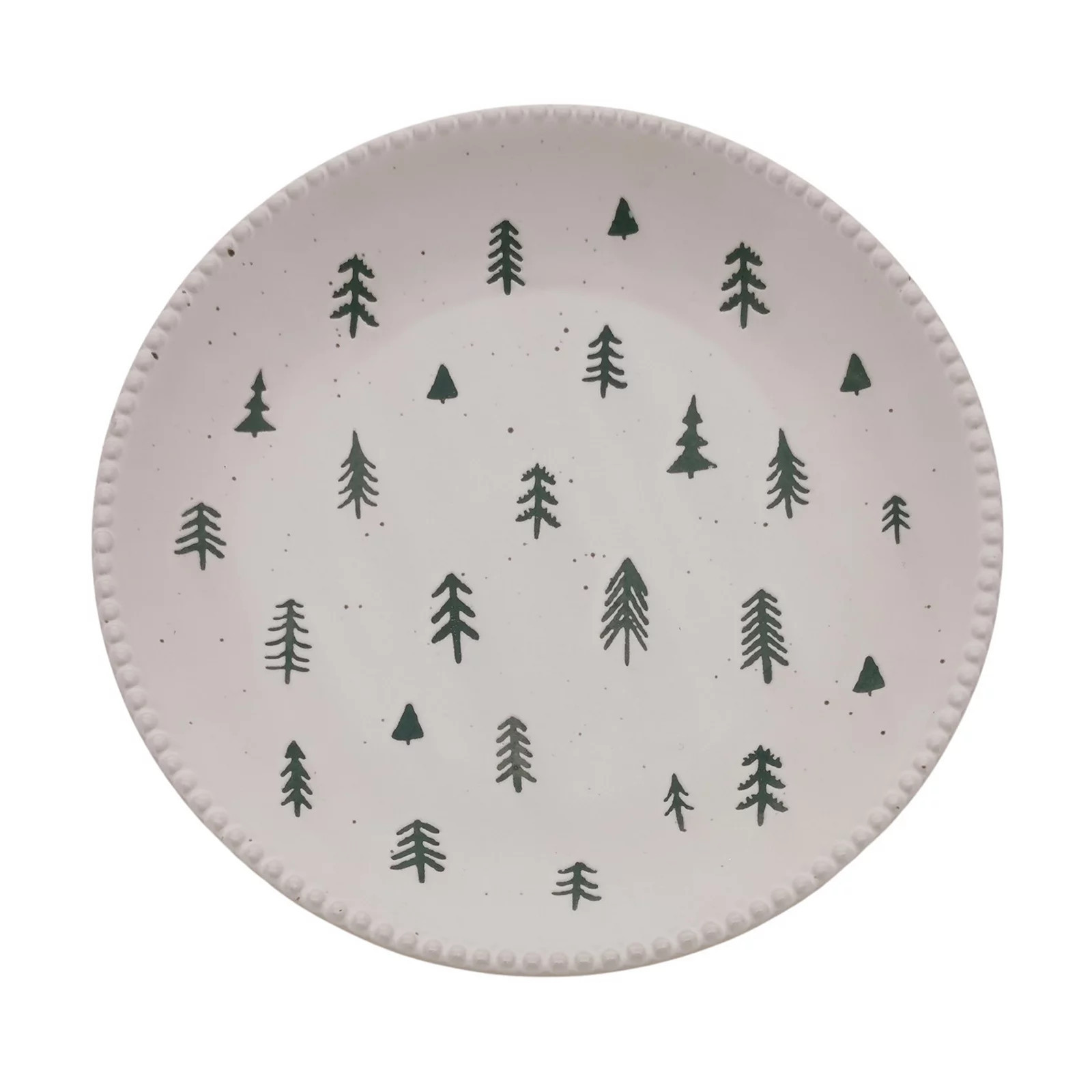 St. Nicholas Square® Modern Evergreen Tree Salad Plate, White | Kohl's
