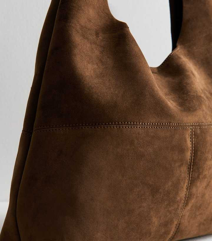 Tan Faux Suede Panelled Shoulder Bag | New Look | New Look (UK)
