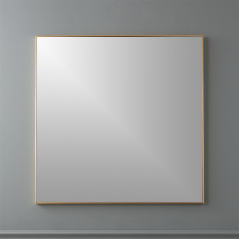 Infinity Brass 31" Square Wall Mirror + Reviews | CB2 | CB2