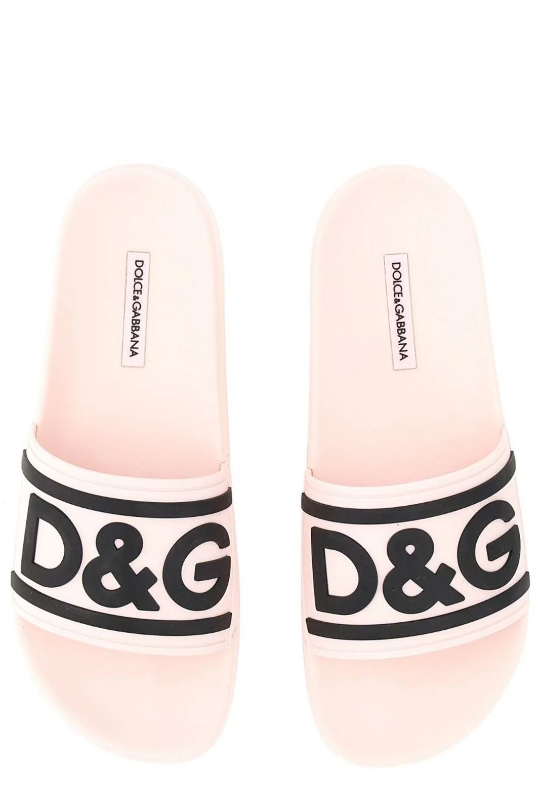 Dolce & Gabbana Logo Detailed Slip-On Slides | Cettire Global