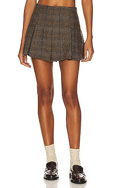 ASTR the Label Siarah Skirt in Brown & Blue Multi from Revolve.com | Revolve Clothing (Global)