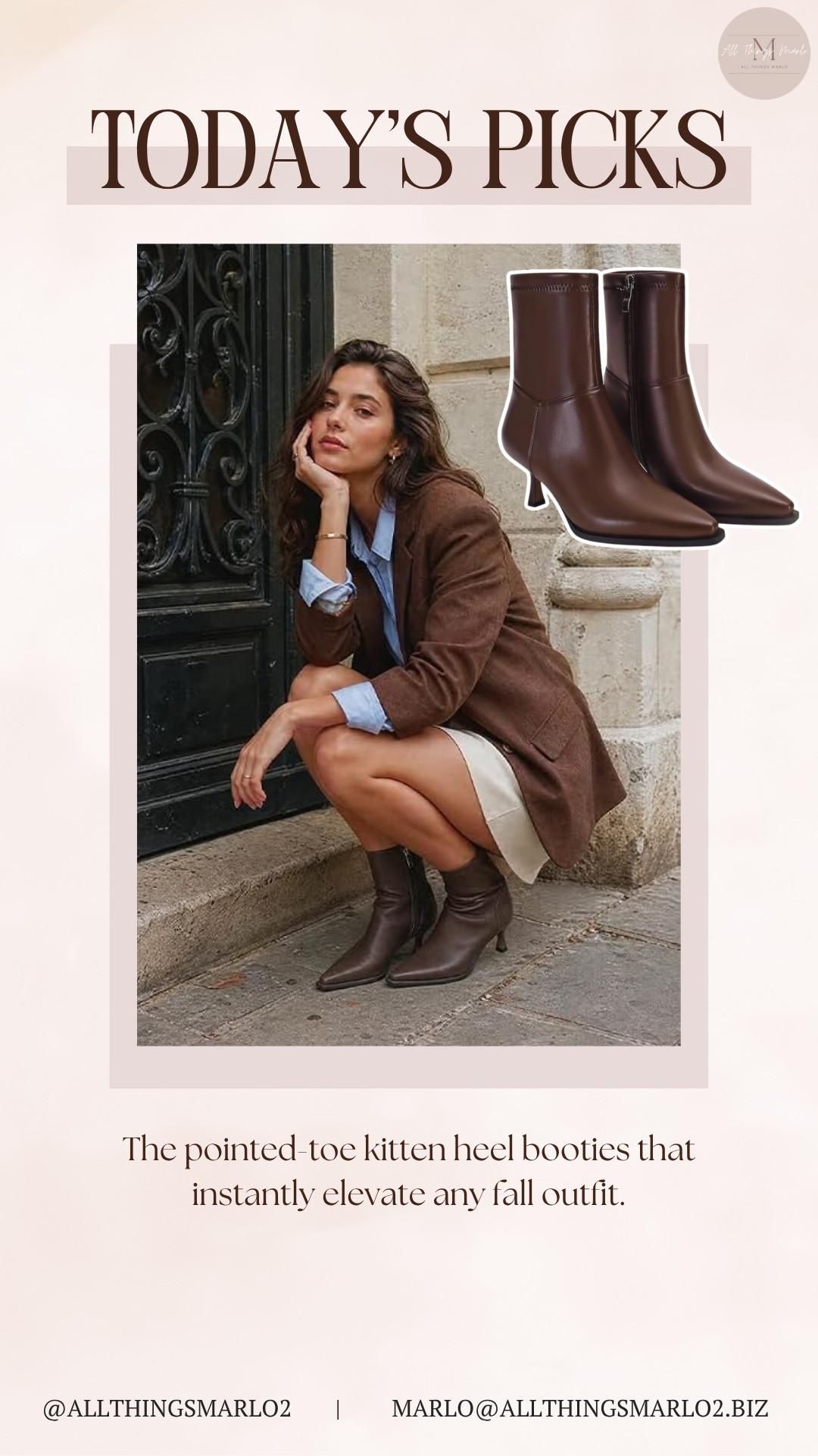 The pointed-toe kitten heel booties that instantly elevate any fall outfit. 

 #LTKSeasonal #LTKWorkwear #LTKTravel