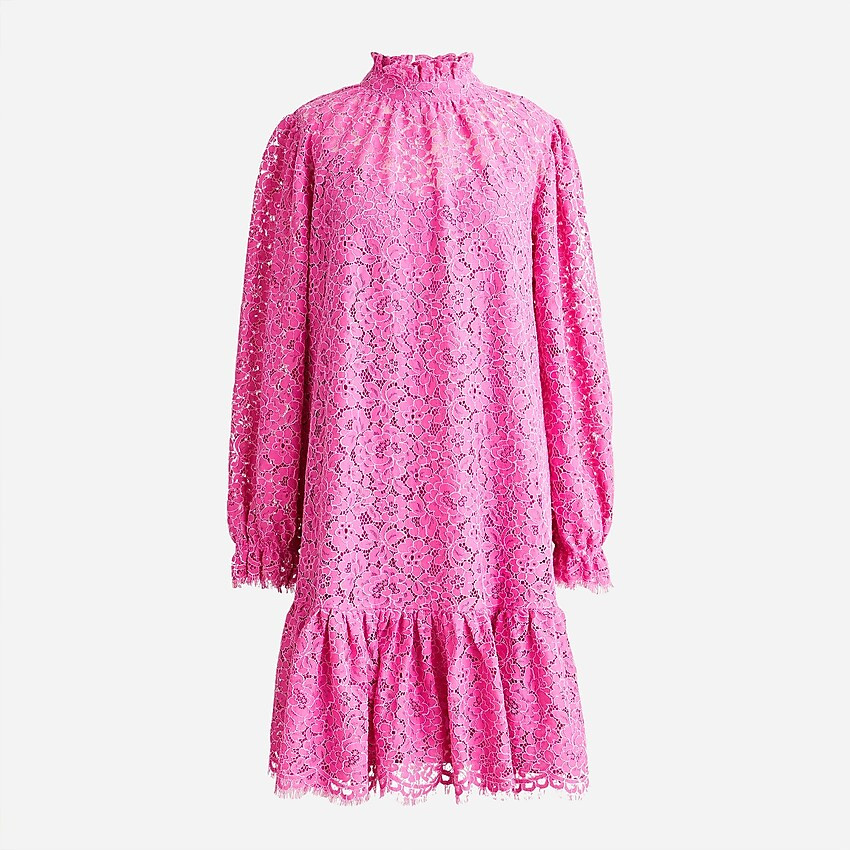 Ruffleneck lace dress | J. Crew US