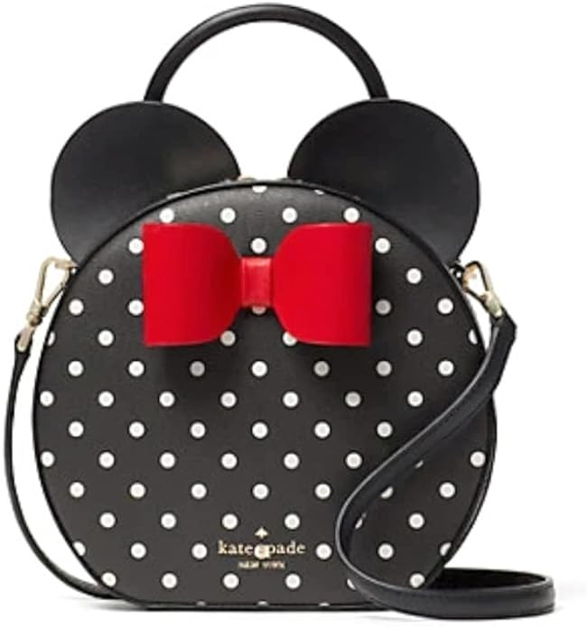 KATE SPADE DISNEY X MINNIE MOUSE ROUND CANTEEN PURSE BLACK & WHITE POLKA DOT | Amazon (US)