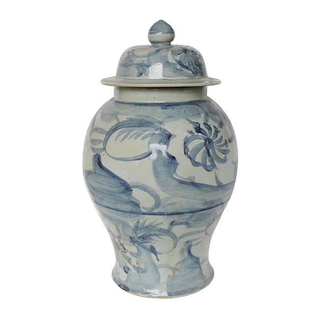 Painted Floral Temple Jar | Cailini Coastal