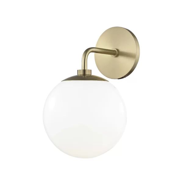 Hendrix 1 - Light 60W Armed Dimmable Aged Brass Armed Sconce | Wayfair North America