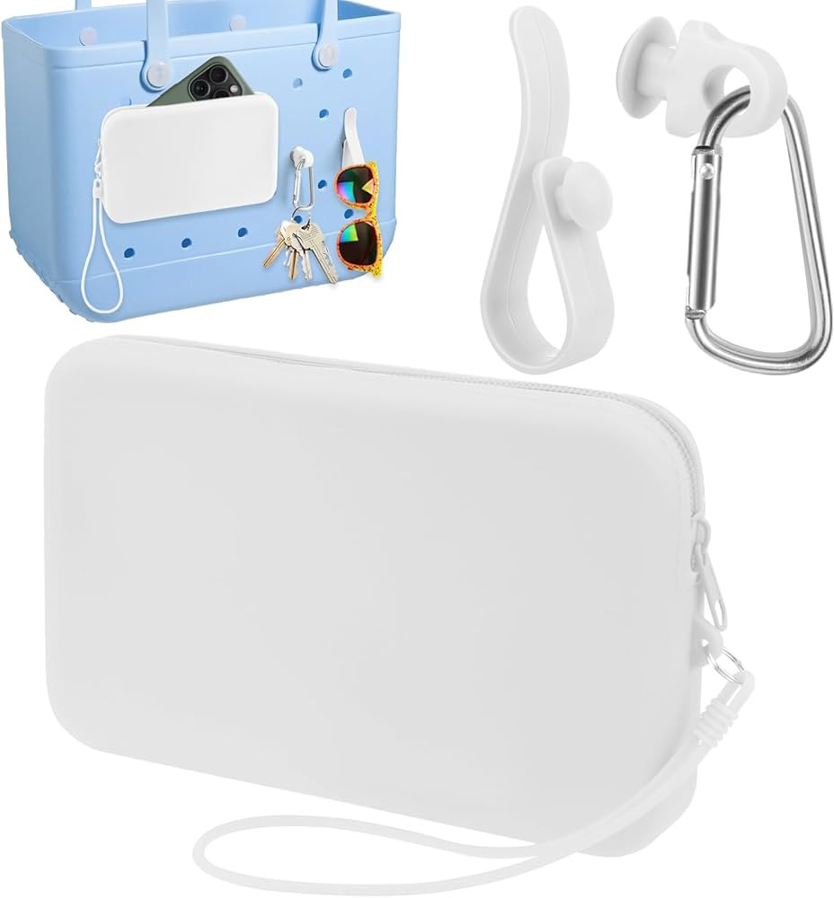Silicone Phone Holder for Bogg Bag, Soft Silicone Insert Wallet Charm with 2 Pcs Key Holder for B... | Amazon (US)