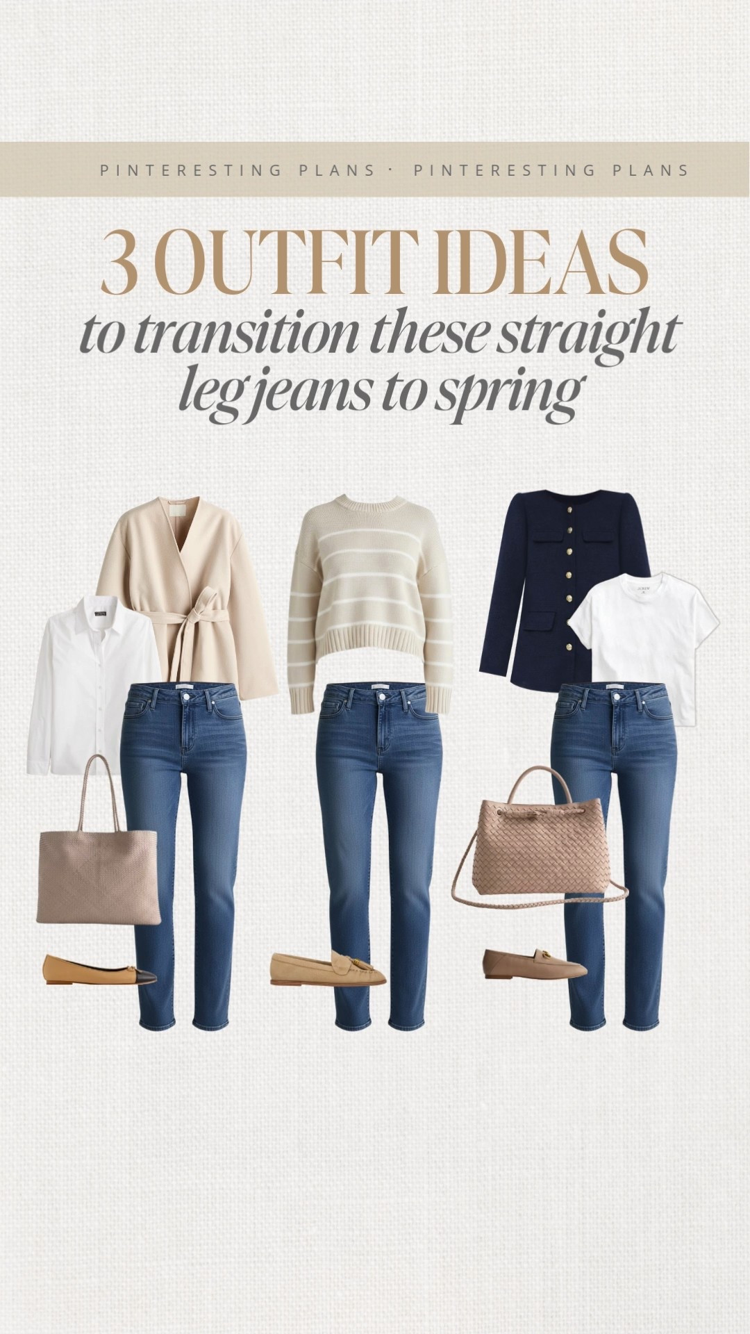 Three outfit ideas to transition these straight leg jeans to spring 🙌🏻🙌🏻

#LTKFindsUnder100 #LTKSeasonal #LTKootd