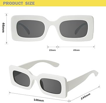 mosanana Trendy Rectangle Sunglasses for Women Men Model-Trimble | Amazon (US)