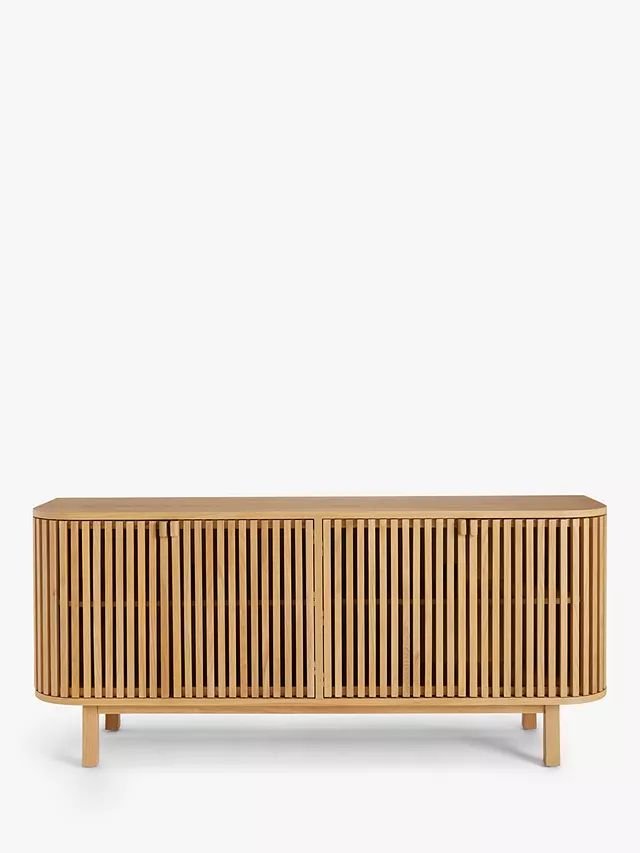 John Lewis Slatted TV Stand Sideboard for TVs up to 60", Oak | John Lewis (UK)