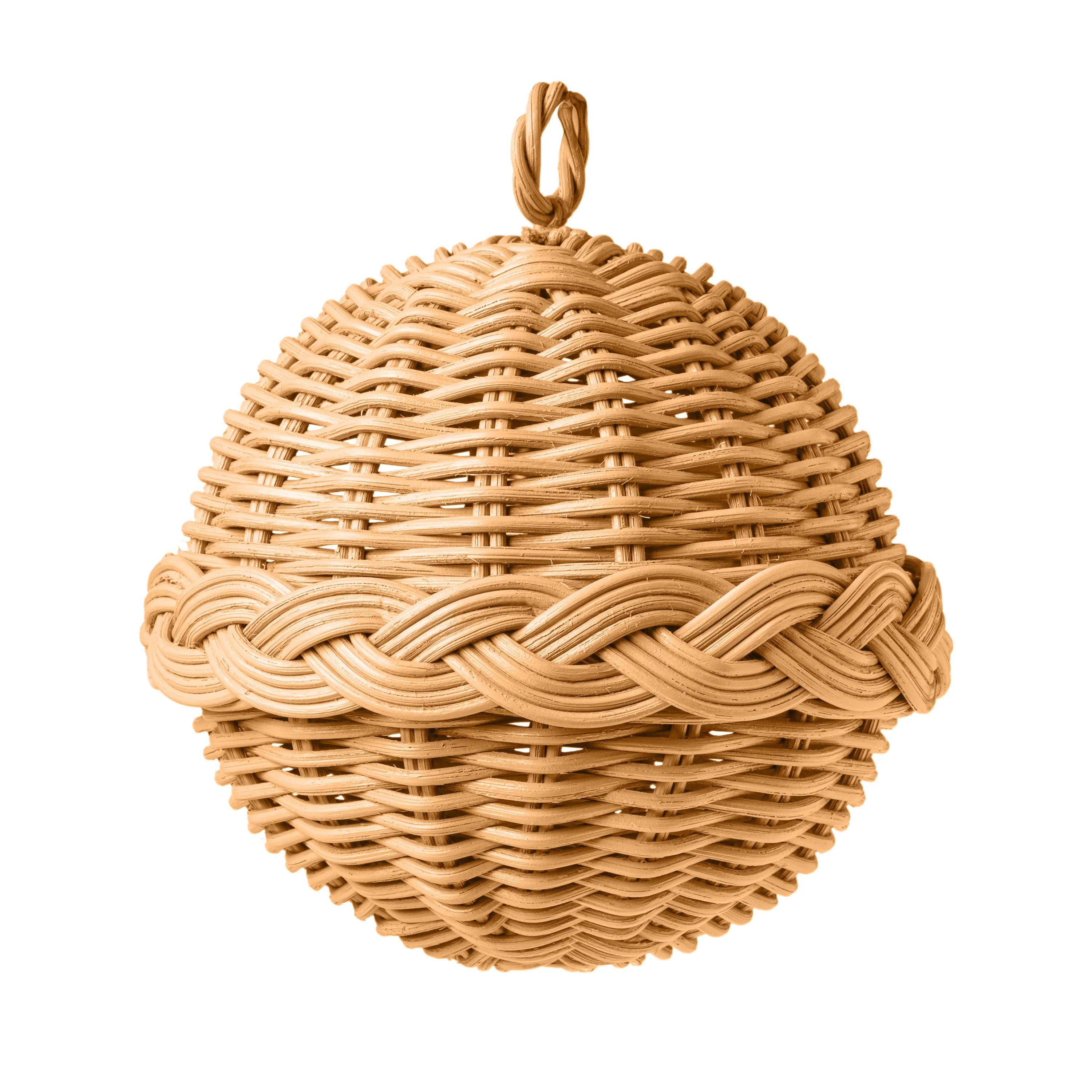 Braided Rattan Ornament Natural - Set of 2 | Cailini Coastal