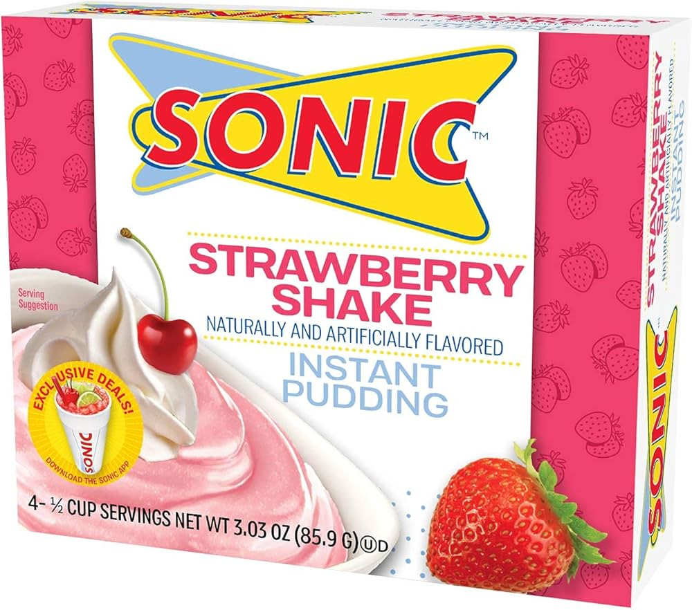 Sonic Instant Pudding, Strawberry Shake, 3.03 OZ (Pack of 3) | Amazon (US)