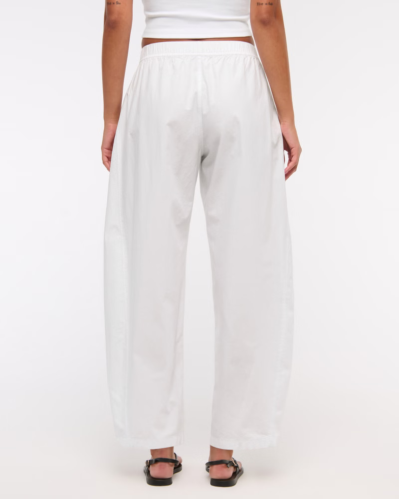 Women's Poplin Barrel Pull-On Pant | Women's Bottoms | Abercrombie.com | Abercrombie & Fitch (US)