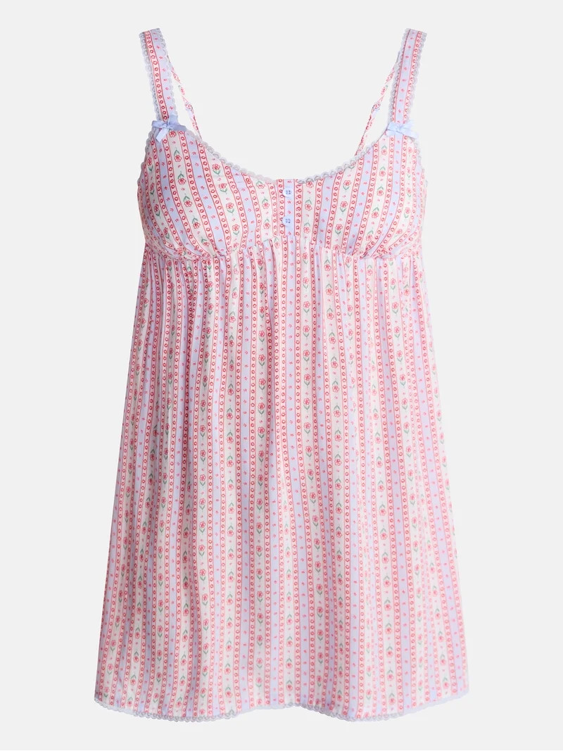 No Boundaries Woven Sleep Dress, Women's XXS-XXL | Walmart (US)