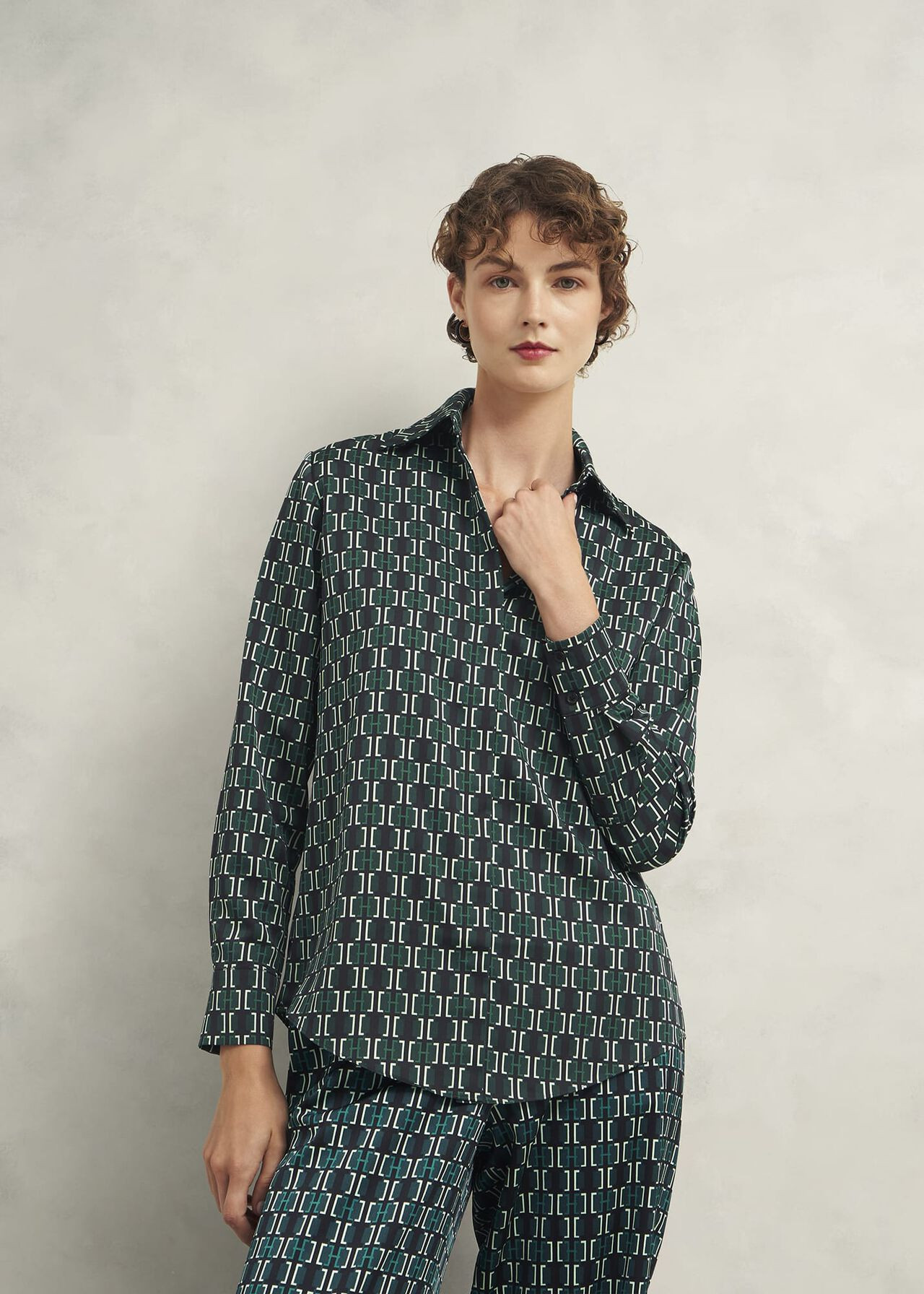 Finwell Satin Shirt | Hobbs UK | | Hobbs