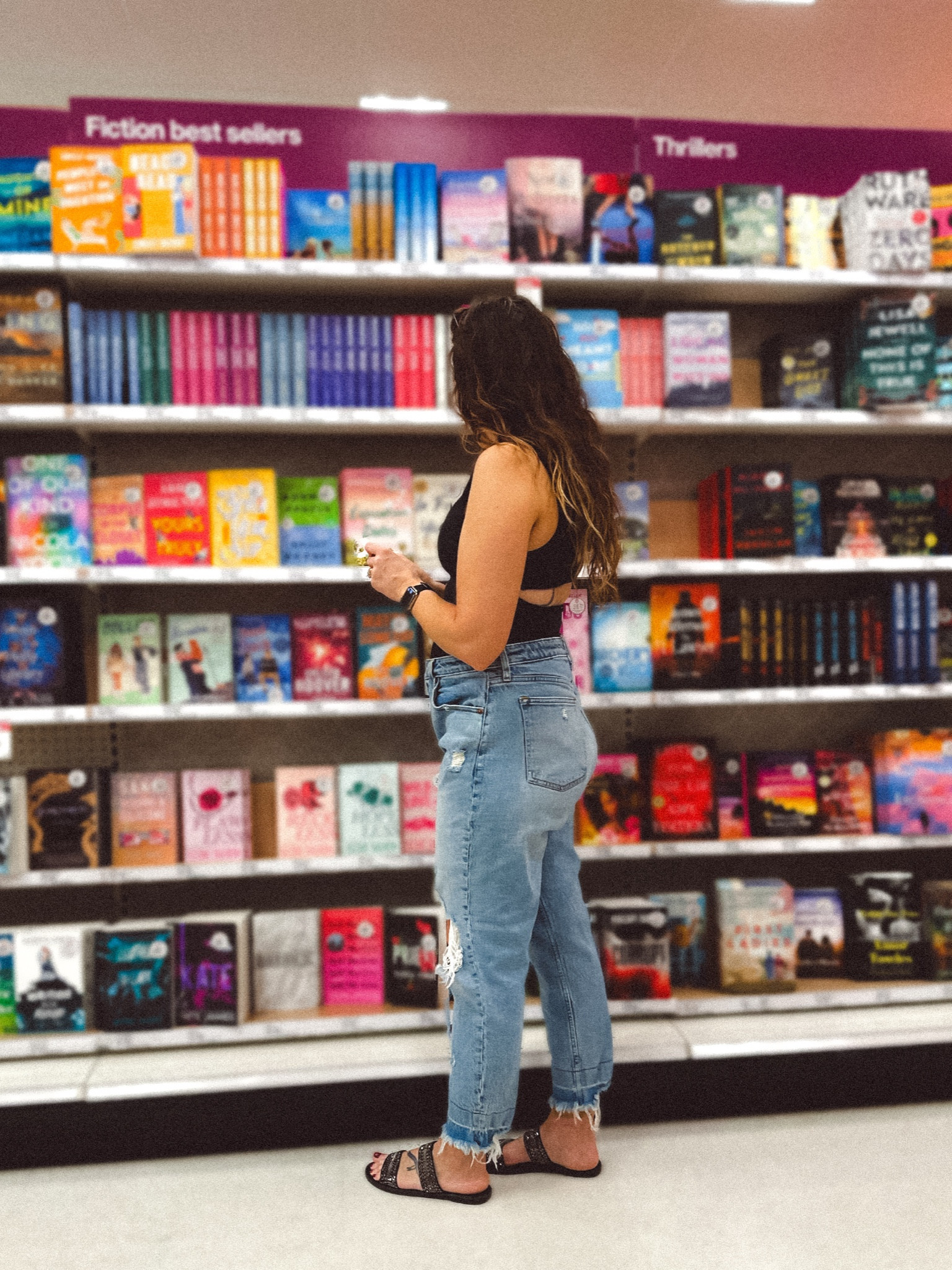 Find me in my natural habitat 📚 

Forever obsessed with mom jeans, currently an extra 15% off right now

Ps these built in bra tops are the best -need these in multiple colors for sure!  

#LTKStyleTip #LTKMidsize #LTKSaleAlert