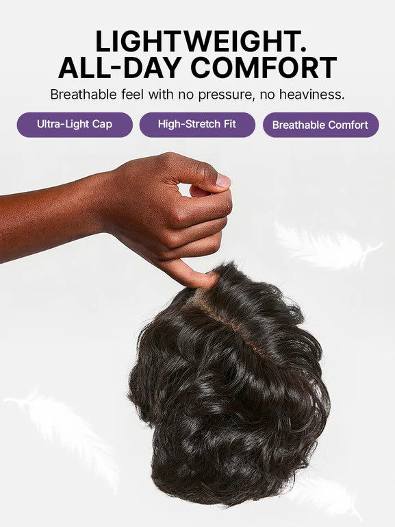 Beginner Friendly Natural Black Lightweight Roll Curl Glueless Minimal | Luvmehair