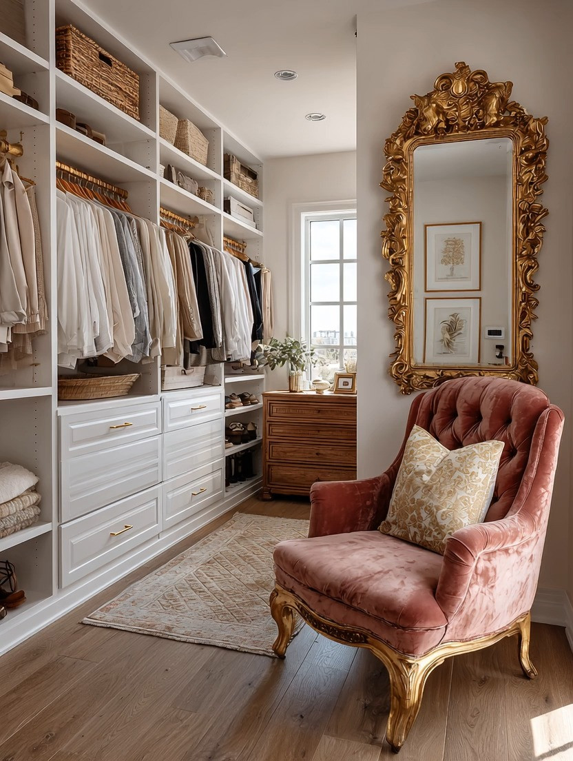 oes your dressing room need a queen-worthy statement mirror?

Add a stunning antique gold framed mirror to the wall, pair it with a beautiful velvet chair, and instantly transform your space into something elegant, intentional, and serene. Getting dressed shouldn’t feel rushed — it should feel like a ritual.

A well-designed dressing room gives you space to think about your outfits, plan your day, and move with intention. And surprisingly, it can become one of the most relaxing corners of your home — perfect for slow mornings or quiet evening wind-down moments.

Create a space that reflects not just your style, but your energy.

#DressingRoomInspo #StatementMirror #GoldFrameMirror #ClosetGoals #VelvetChair #ElegantLiving #LuxuryHome #IntentionalLiving #HomeDecorIdeas #SlowLiving 

 #LTKHome