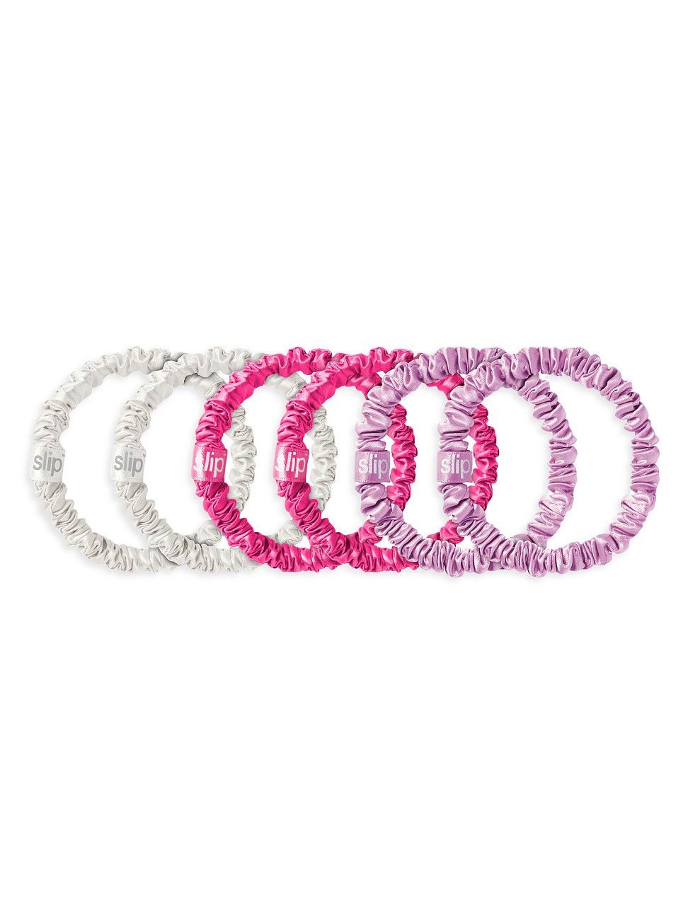 slip Women's 6-Pack Skinny Silk Scrunchies | Saks Fifth Avenue