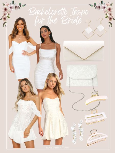 Bachelorette Outfit Ideas for the Bride! 

Check out my Bride Collection for more shopping inspo!

White Dress. Bachelorette Party. Bachelorette Outfit. White Clutch. White Earrings. White Hair Clips. Bridal Hair Accessories. For the Bride. Bride Outfits. Bride Accessories. 

#LTKstyletip #LTKwedding