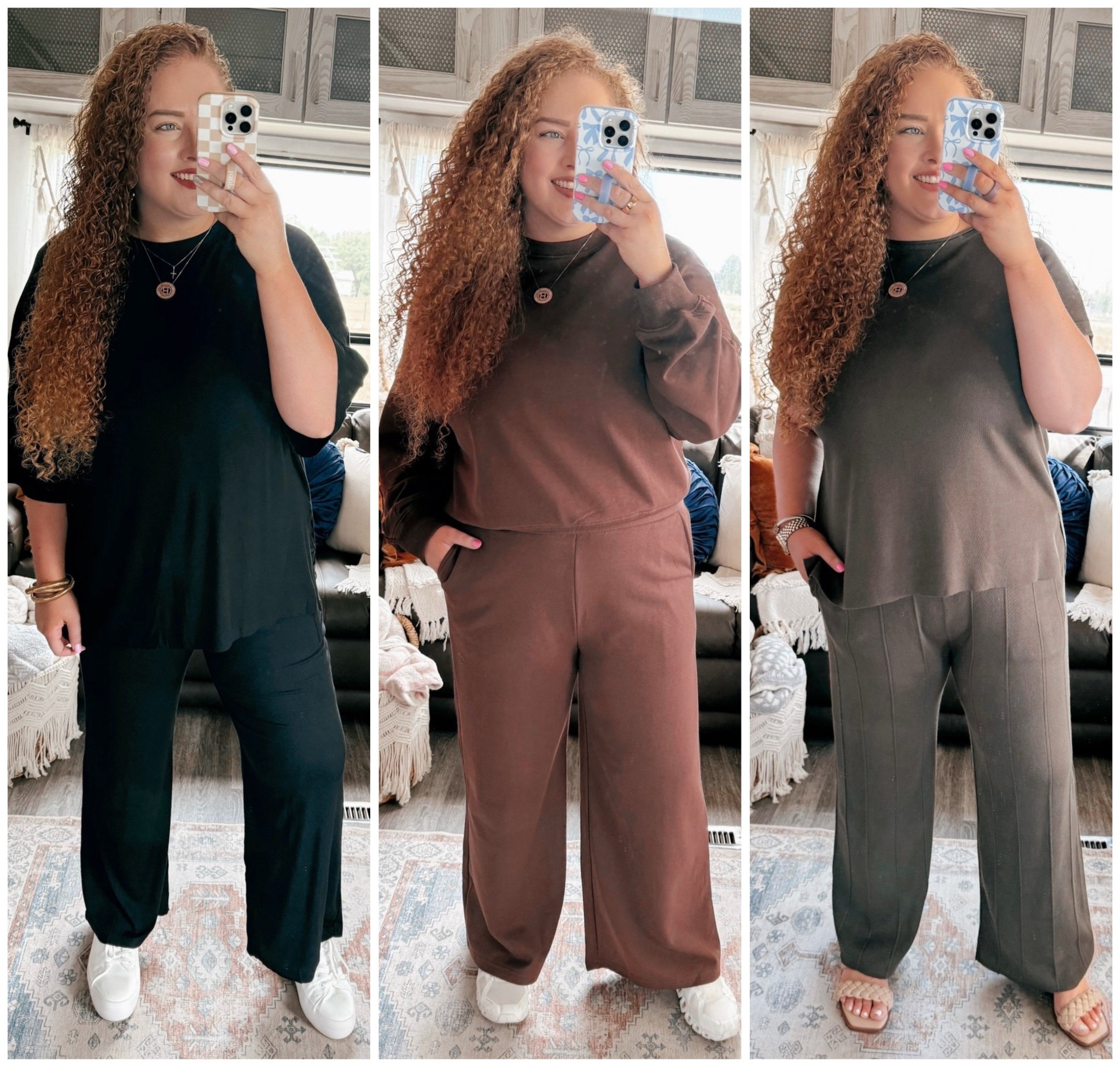 🍂 Fall ready in 3 Amazon sets 🍁 These two piece outfits are cozy, cute, and perfect for layering this season! 🥰
amazon two piece set | amazon brown two piece set | amazon brown lounge set | amazon lounge set | sneakers | white tennis shoes | white on cloud tennis shoes | on cloud tennis shoes | amazon fall travel outfit | fall travel outfit | amazon fall travel outfit | amazon fashion | amazon finds | amazon look | amazon outfit | fall lounge set | fall lounge | fall fashion | fall finds | fall outfit inspo | fall fashion inspo | fall 2025 | black two piece set | Amazon black two piece set | white platform sneakers | Amazon platform sneakers | Amazon white sneakers | Green two piece set | Amazon green two piece | sandals | Amazon sandals | braided sandals

#LTKMidsize #LTKFindsUnder50 #LTKStyleTip