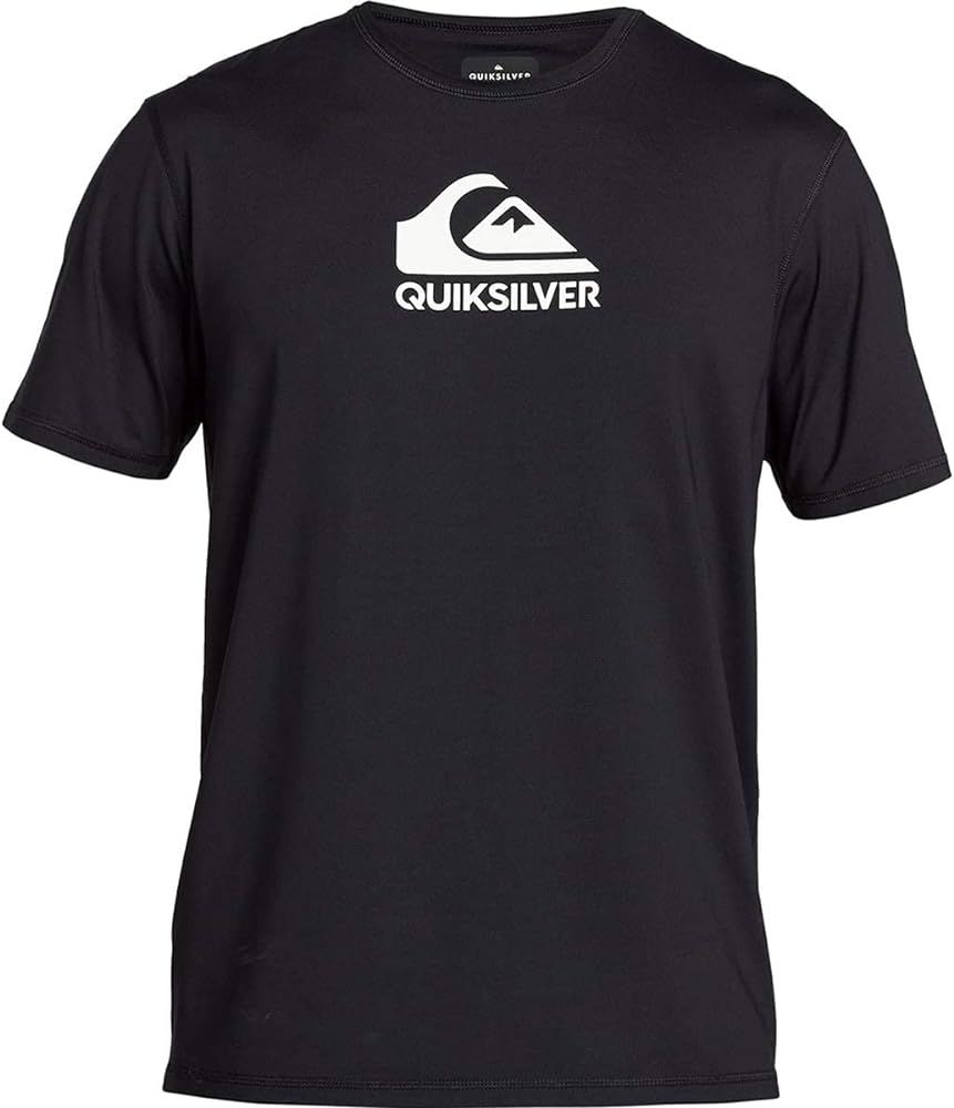 Quiksilver Men's Solid Streak Short Sleeve Rashuguard UPF 50 Sun Protection Surf Shirt | Amazon (US)